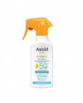 P&auml;ikesekreem Astrid Sun Sensitive Family Spray SPF 50+ 270 ml K&otilde;rge kaitsega