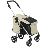 Kerge kokkupandav koerak&auml;ru alumiiniumist koertele ja kassidele kuni 10 kg, khaki, 1 tk.