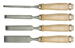Puidukomplekt 4tk 6&ndash;12&ndash;18&ndash;24mm 140mm s&uuml;sinikteras ergonoomilised puidust k&auml;epidemed 25500 TOYA