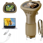 Digitaalne taskumikroskoop lastele HD-ekraani, LED-i ja USB-ga, Skaitmeninis ki&scaron;eninis mikroskopas vaikams su HD ekranu, LED, USB