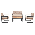 Aiam&ouml;&ouml;blikomplekt Patio Alice, 4-kohaline, cappuccino v&auml;rvi plastist