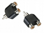 Adapter Rca (m) 2x Rca (f) pistikupesaga