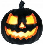Must helendav k&otilde;rvitsa kaunistus Halloweeniks, 20cm