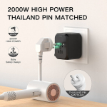Universaalne reisiadapter, 2 USB-A, 2 USB-C