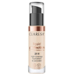 Meigialuskreem + peitekreem Claresa Liquid Perfection 102 Warm Medium, k&otilde;rge katvus, matt, vegan
