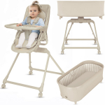 Lionelo Maddie Set Beige 3in1 k&otilde;rge tool, h&uuml;ppetool ja v&otilde;revoodi - liivav&auml;rvi