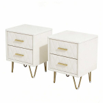 &Ouml;&ouml;kappide komplekt 2 tk 2 sahtliga, valge ja kuldne, modernne magamistoa &ouml;&ouml;kapp