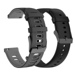 &bdquo;BestAccessories&rdquo; 2 &times; silikoonrihm kellale 22 mm, must