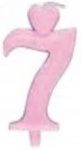 Roosa k&uuml;&uuml;nal number 7 s&uuml;damega koogiks
