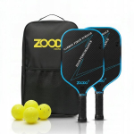 Pickleball reketid Zoodo P4 T700 s&uuml;sinikkiust Gradient sinine komplekt 4 palli