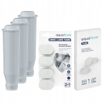 3X AquaFloow filter Krups Nivona espressomasina puhastustablettide eemaldamiseks - asendusfiltrid.