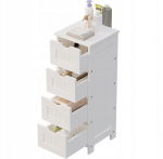 Kitsas vannitoakapp, valge sahtlitega riiul, Skandinaavia riiul