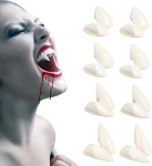 Kunstlikud vampiiri kihvad Halloween 8 paari 4 suurust 13-19 mm, 3 mm, 15 mm, 17 mm, 19 mm