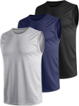 Kiiresti kuivavad hingavad meeste varrukateta s&auml;rgid, 3XL, hall/tumesinine/must, 3 tk, 3XL