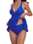 Push-up salendav kaheosaline tankiini Mooncore Sinine M, M