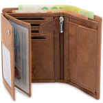 Meeste rahakott NEEDIVYOU RFID-kaitsega ehtsast seemisnahast, liivakarva