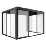 Liugklaasuksed Mirpol S8 LUXE 270x218cm, antratsiithallist alumiiniumraamiga