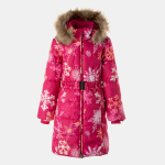 Huppa T&uuml;drukute talvemantel YACARANDA, fuchsia pattern