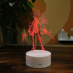 3d Led lamp Naruto Uzumaki Anime puldiga, 16 v&auml;rvi