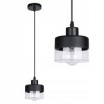 Rippuv Led lamp E27 mustast klaasist Loft stiilis