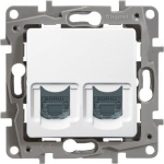 Legrand Niloe topelt Rj45 pistikupesa, kat. 6, valge