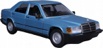 1987 Mercedes-benz 190e Blue 1:24 Bburago mudel