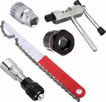 5-&uuml;hes jalgrattahooldust&ouml;&ouml;riistade komplekt: ketimurdja, v&auml;nda t&otilde;mbaja