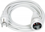 Valge maandusega pikendusjuhe, 3m, Ip20