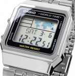 Meeste k&auml;ekell Casio Vintage A500WA-1 karbiga, h&otilde;bedane