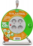 Trumli pikendusjuhe 25m, 4 pistikupesa, 3x1,5mm&sup2;
