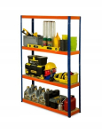 Metallist riiul Helios 180x150x35 cm, 4 riiulit, 175 kg/riiul