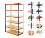 Metallist riiul Helios 196x150x60 cm, 6 riiulit, 175 kg/riiul