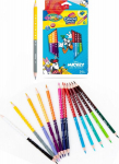 Colorino Kids kolmnurksed pliiatsid 24 v&auml;rvi 12 tk koos teritajaga Mickey - Patio