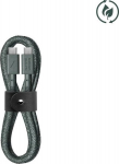 Native Unioni rihmakaabel Usb-c Pd 60w, 1,2m, Nylonowy oplot, Zielony