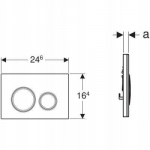 Geberit Sigma21 loputusnupp Wc, ees, kroom