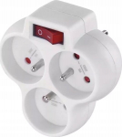 Emos P0026s 3 pistikupesa adapter l&uuml;litiga
