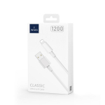 Wiwu C006 Usb v&auml;lkkaabel, 1,2 m, 2,4a, valge