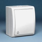 Simon Aquarius hermeetiline nupp / uksekell Ip54 valge Aqd1/11