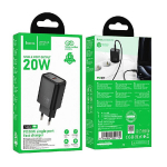 Hoco N60 Usb-c 20w v&otilde;rgulaadija, kiirlaadimine, must
