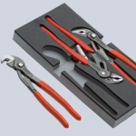 Knipex tangide komplekt, kroom, porolooniga, 4 osa