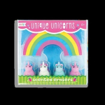 &Uuml;kssarviku ja vikerkaare l&otilde;hnaga kustutuskummid, 5 tk.