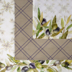 K&ouml;&ouml;gir&auml;tikud Eurofirany OLIVE, 3-osaline komplekt, puuvill, 50x75 cm