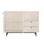 Mitmeotstarbeline kapp Hanah Home RE2-W valge sahtlite ja riiulitega