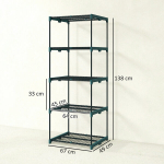 Taimede alus, 67x49x138 cm, tume roheline, teras