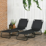 Lamamistoolide komplekt, 188x56x28 cm, must, metall