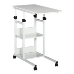 Abilaud, 80x40x72-82 cm, Valge, Metallraam