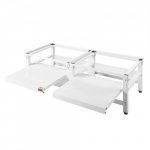 Pesumasina alus, 124.5x53.5x37 cm, valge, teras, 2 tk
