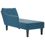 Chaise Lounge vidaXL lamamistool, sinine samet, parem k&auml;etugi