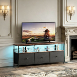 TV laud, sobib elutuppa ja magamistuppa, m&otilde;&otilde;dud 137 x 30 x 57 cm, must.