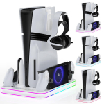 Videokaardi jahuti Jahutus- ja laadimisjaam, RGB, PS5 / PS5 Slim mudelitele